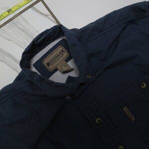 Magellan Sportswear blue short sleeved outdoor shirt size medium